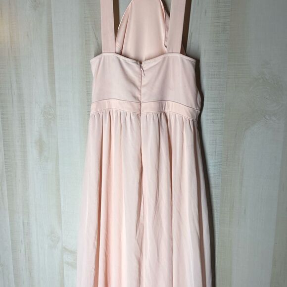 Lulus Air of Romance maxi dress blush pink peach sleeveless, size medium - Picture 12 of 16